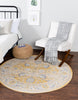 Unique Loom Whitney T-WHIT3 Tuscan Yellow Area Rug Round Lifestyle Image
