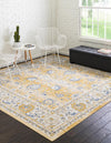 Unique Loom Whitney T-WHIT3 Tuscan Yellow Area Rug Square Lifestyle Image