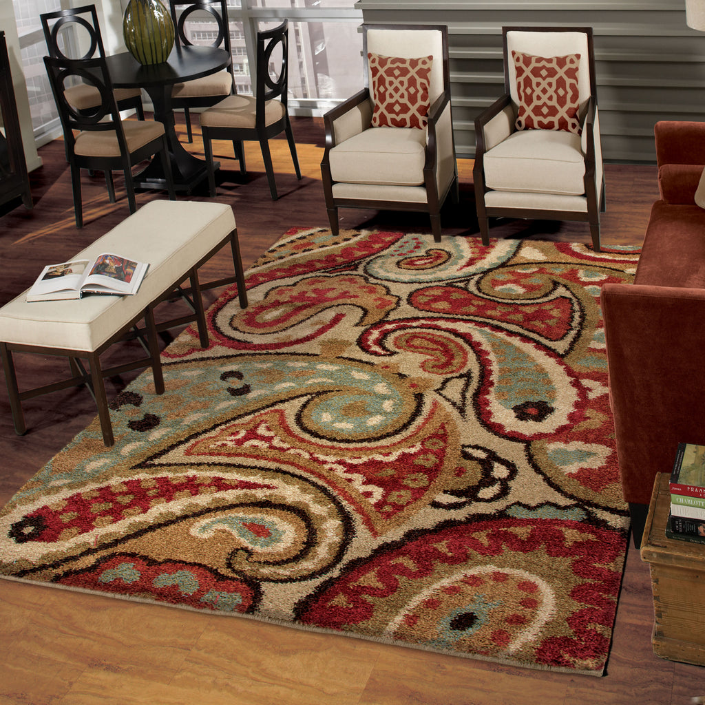 Orian Rugs Wild Weave Paisley Multi Area Rug by Palmetto Living Lifestyle Image Feature