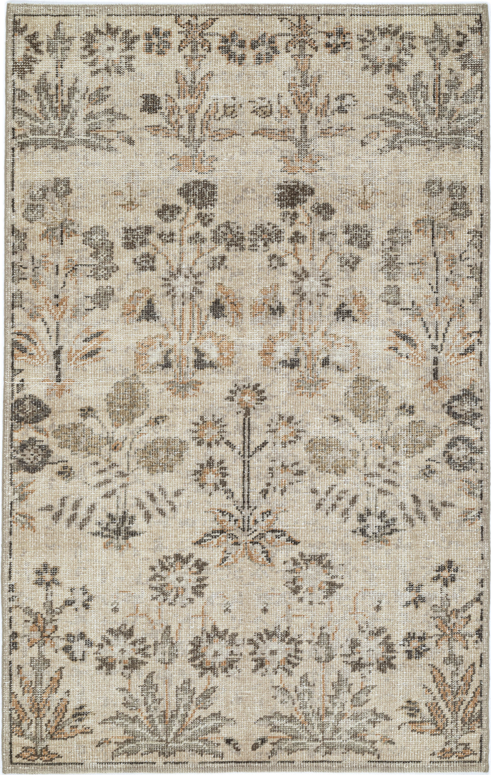 Nustory Bovina Wildflower Sampler Neutral Area Rug by Newell Turner