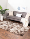 Unique Loom Wildlife T-8962a Light Brown Area Rug Rectangle Lifestyle Image