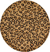Unique Loom Wildlife T-G297A Light Brown Area Rug Round Lifestyle Image