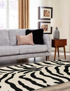 Unique Loom Wildlife T-G298A Ivory Area Rug Rectangle Lifestyle Image Feature