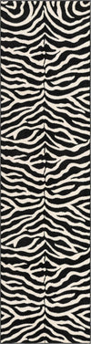 Unique Loom Wildlife T-G301A Black Area Rug Runner Top-down Image