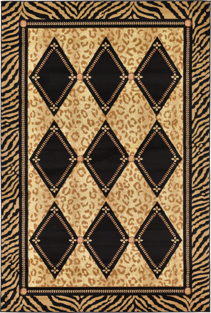 Unique Loom Wildlife T-G303A Light Brown Area Rug main image