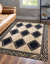 Unique Loom Wildlife T-G303A Light Brown Area Rug Rectangle Lifestyle Image Feature