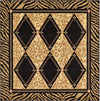 Unique Loom Wildlife T-G303A Light Brown Area Rug Square Lifestyle Image