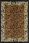 Unique Loom Wildlife T-G305A Light Brown Area Rug Rectangle Lifestyle Image Feature