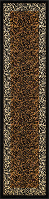 Unique Loom Wildlife T-G305A Light Brown Area Rug Runner Top-down Image