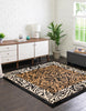 Unique Loom Wildlife T-G305A Light Brown Area Rug Square Lifestyle Image