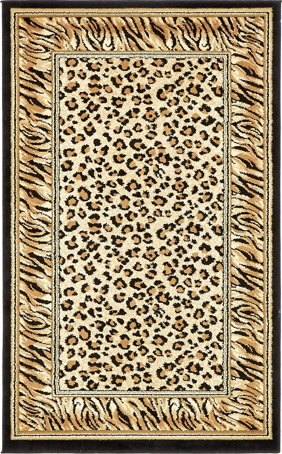 Unique Loom Wildlife T-G307A Light Brown Area Rug main image