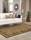 Unique Loom Wildlife T-G307A Light Brown Area Rug Rectangle Lifestyle Image