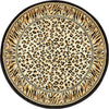 Unique Loom Wildlife T-G307A Light Brown Area Rug Round Top-down Image