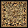 Unique Loom Wildlife T-G307A Light Brown Area Rug Square Lifestyle Image
