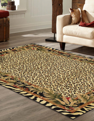 Unique Loom Wildlife T-G308A Cream Area Rug Rectangle Lifestyle Image