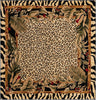Unique Loom Wildlife T-G308A Cream Area Rug Square Top-down Image
