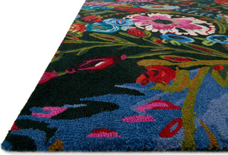 Loloi Wild Bloom WV-02 Forest/Fuchsia Area Rug by Bari J Detail Shot