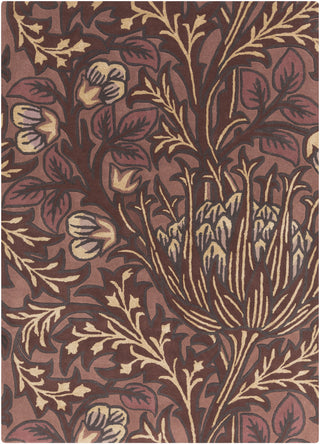 Surya WLM-3006 Eggplant Area Rug by William Morris 5' x 8'