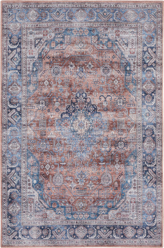 Nourison Brilliance Machine Washable WSB01 Blue/Multi Area Rug Detail Image