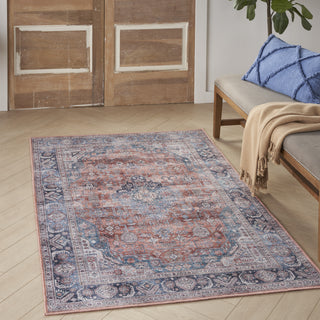 Nourison Brilliance Machine Washable WSB01 Blue/Multi Area Rug Detail Image