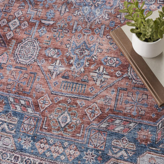 Nourison Brilliance Machine Washable WSB01 Blue/Multi Area Rug Detail Image