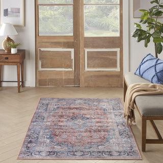 Nourison Brilliance Machine Washable WSB01 Blue/Multi Area Rug Detail Image