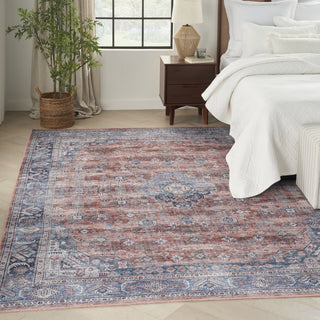 Nourison Brilliance Machine Washable WSB01 Blue/Multi Area Rug Room Image