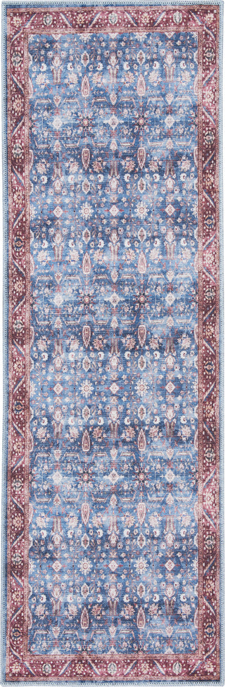 Nourison Brilliance Machine Washable WSB06 Blue/Brick Area Rug Main Image