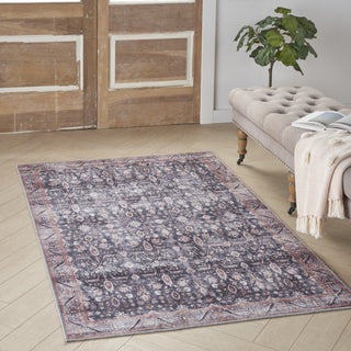 Nourison Brilliance Machine Washable WSB06 Navy/Ivory Area Rug Detail Image