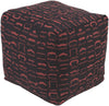 Surya Wax That Stache WSPF-002 Black Pouf by Mike Farrell 18 X 18 X 18 Cube