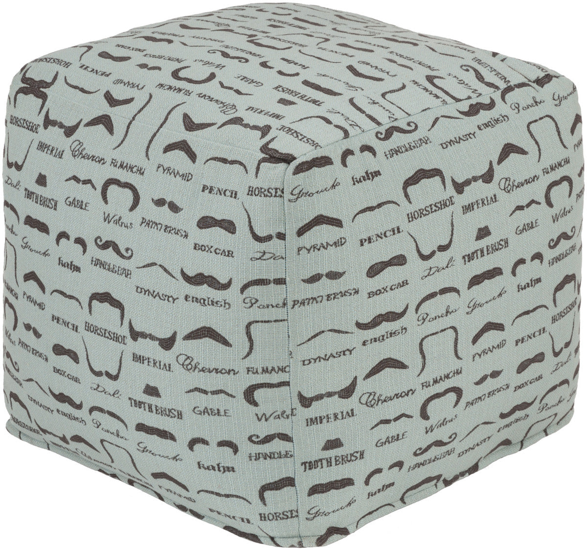 Surya Wax That Stache WSPF-003 Green Pouf by Mike Farrell