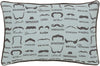 Surya Wax That Stache Mustache WTS-003 Pillow by Mike Farrell 13 X 19 X 4 Poly filled