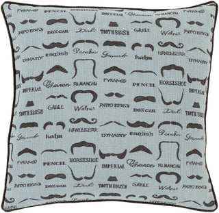 Surya Wax That Stache Mustache WTS-003 Pillow by Mike Farrell