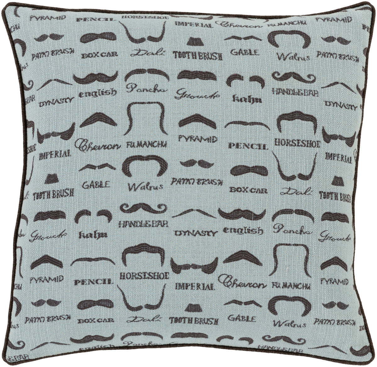 Surya Wax That Stache Mustache WTS-003 Pillow by Mike Farrell