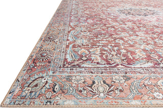 Loloi II Wynter WYN-05 Tomato / Teal Area Rug Corner