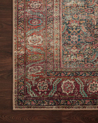 Loloi II Wynter WYN-09 Onyx/Multi Area Rug Corner On Wood