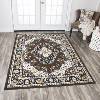 Rizzy Xcite XI6927 Brown Area Rug Corner Image