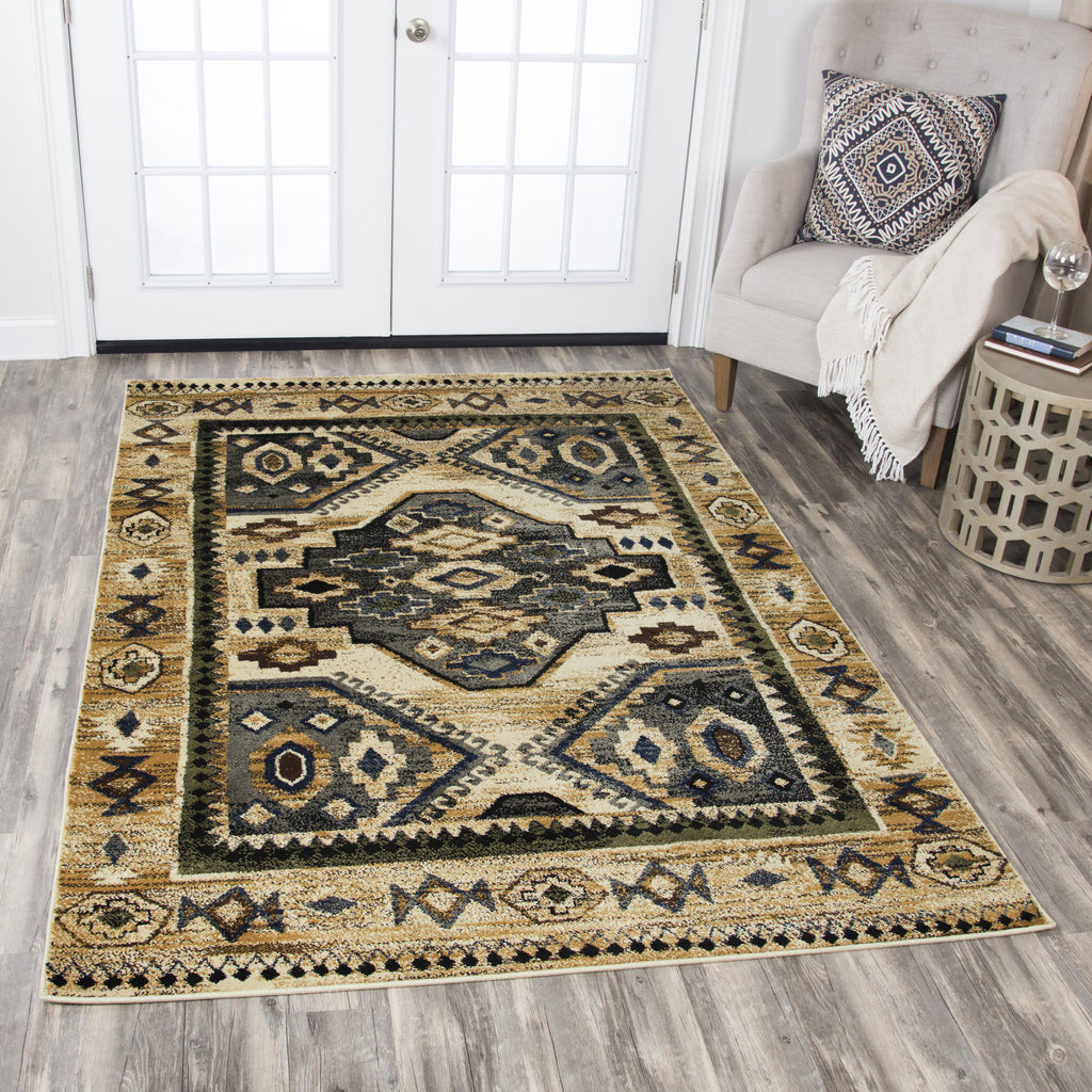 Rizzy Xceed XE7040 Beige Area Rug  Feature