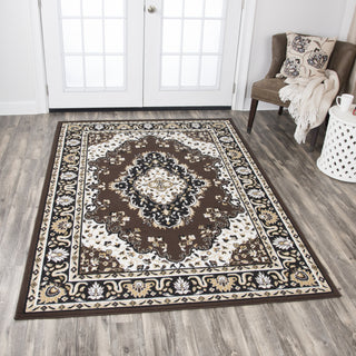 Rizzy Xcite XI6927 Brown Area Rug  Feature