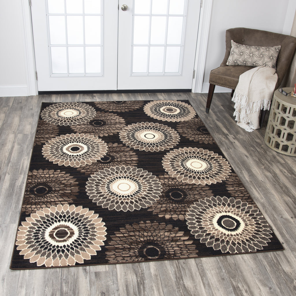 Rizzy Xcite XI6948 Brown Area Rug  Feature