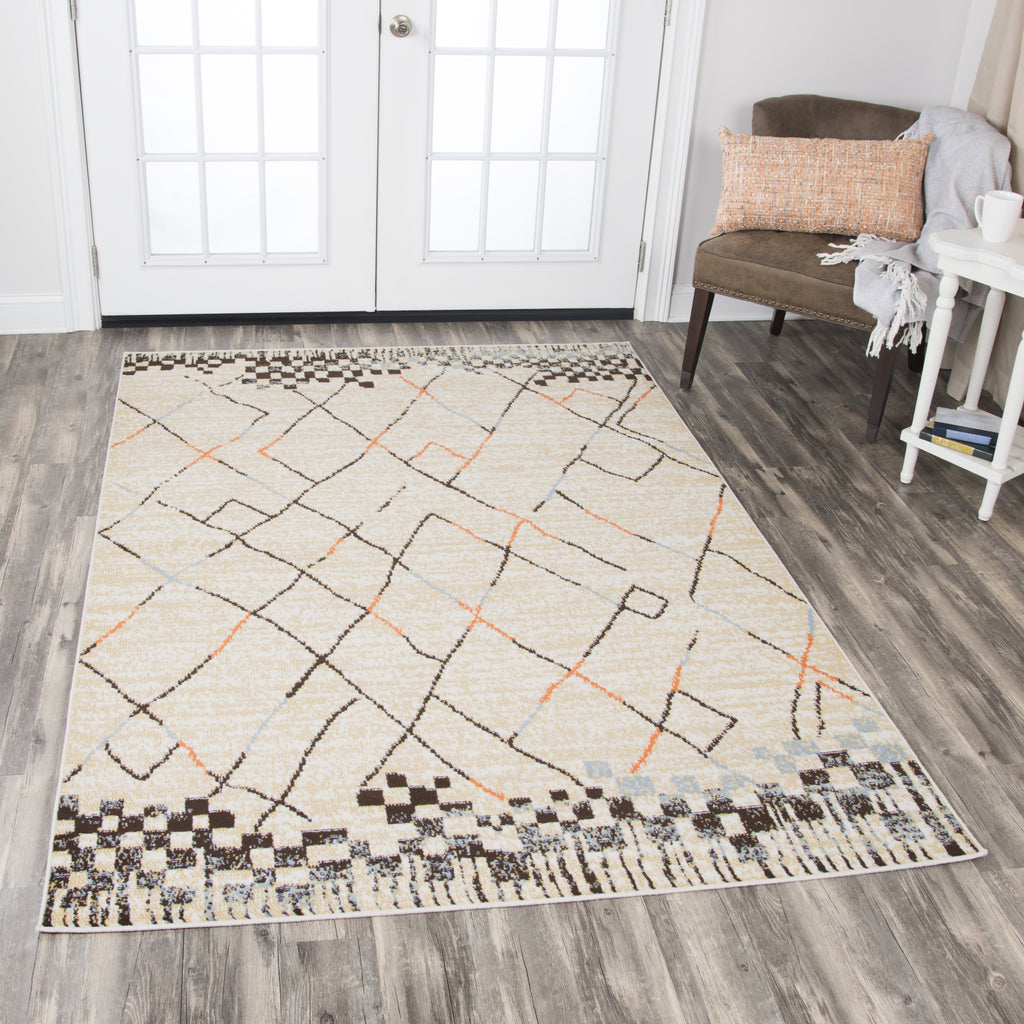 Rizzy Xpression XP6879 Ivory Area Rug  Feature