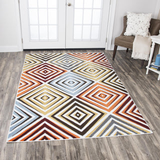 Rizzy Xpression XP6886 Beige Area Rug Corner Image