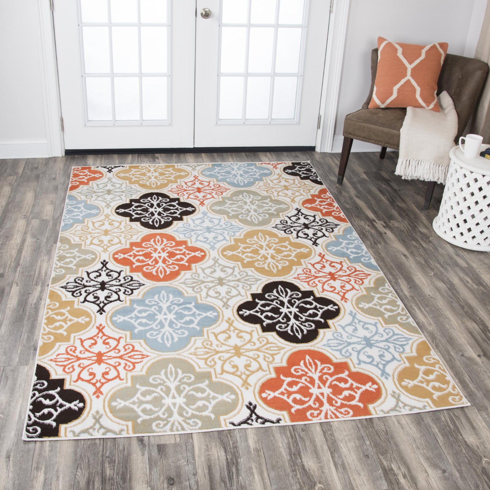 Rizzy Xpression XP6888 Ivory Area Rug Corner Image