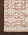 Loloi Yeshaia YES-06 Terracotta/Ivory Area Rug by Justina Blakeney Corner On Wood