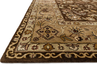 Loloi Yorkshire YK-02 Brown / Camel Area Rug Corner Shot