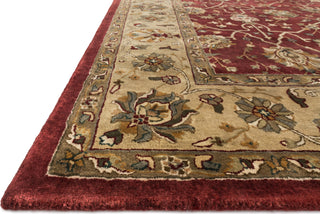 Loloi Yorkshire YK-04 Red / Light Gold Area Rug Corner Shot