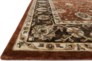 Loloi Yorkshire YK-04 Rust / Expresso Area Rug Corner Shot