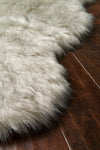 Loloi Yukon Shag YU-01 Silver/Grey Area Rug Detail Shot Feature