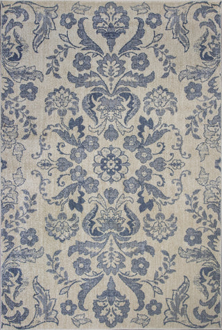 KAS Zarepath 7507 Ivory/Blue Charisma Machine Woven Area Rug