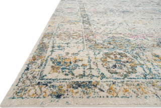 Loloi Zehla ZL-04 Ivory/Blue Area Rug Round Image Feature